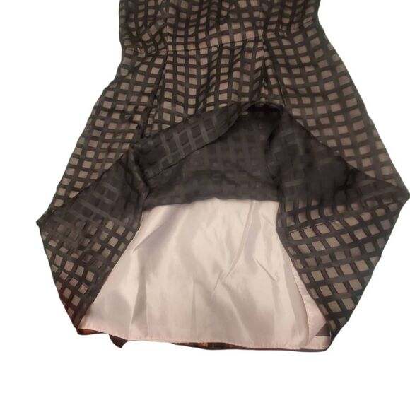 Calvin Klein Sleeveless Black Sheer Overlay Fit & Flare Dress Size 12 - Picture 7 of 8